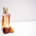 clear glass perfume bottle